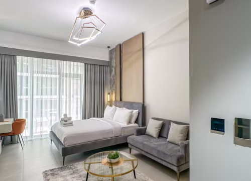 Modern Studio in JVC | Rooftop Pool & Gym Access