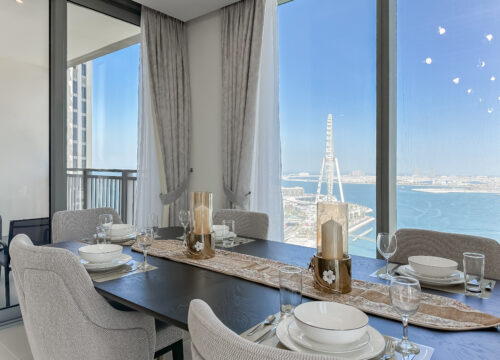 Modern 3BR in Marina, Sea View Next to Bluewater